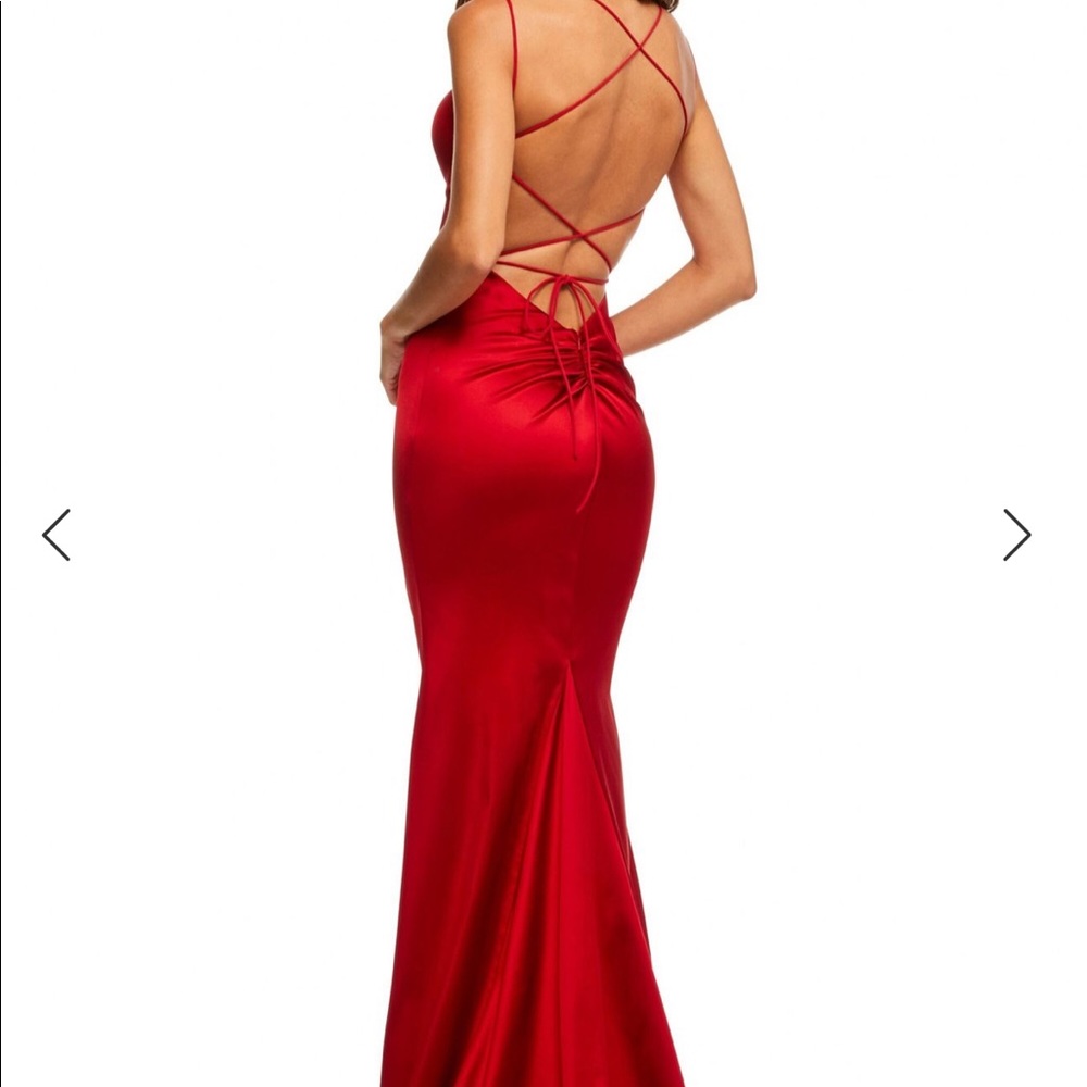 Beautiful Red lace up back Sherri Hill Dress
